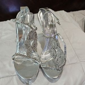 Silver High Heels